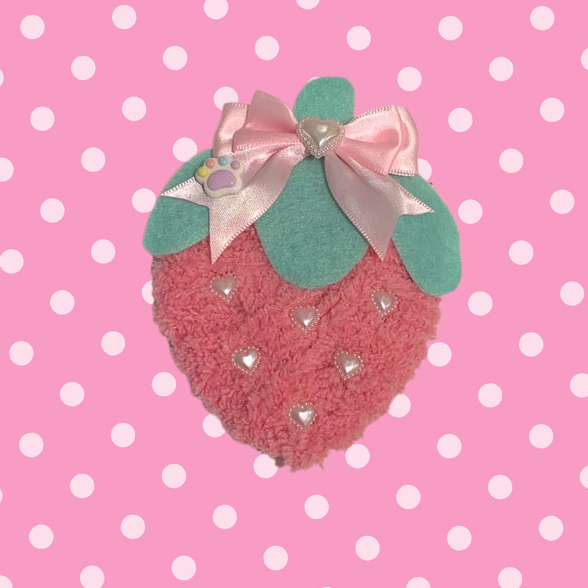 My Lovely Pink Strawberry Brooch