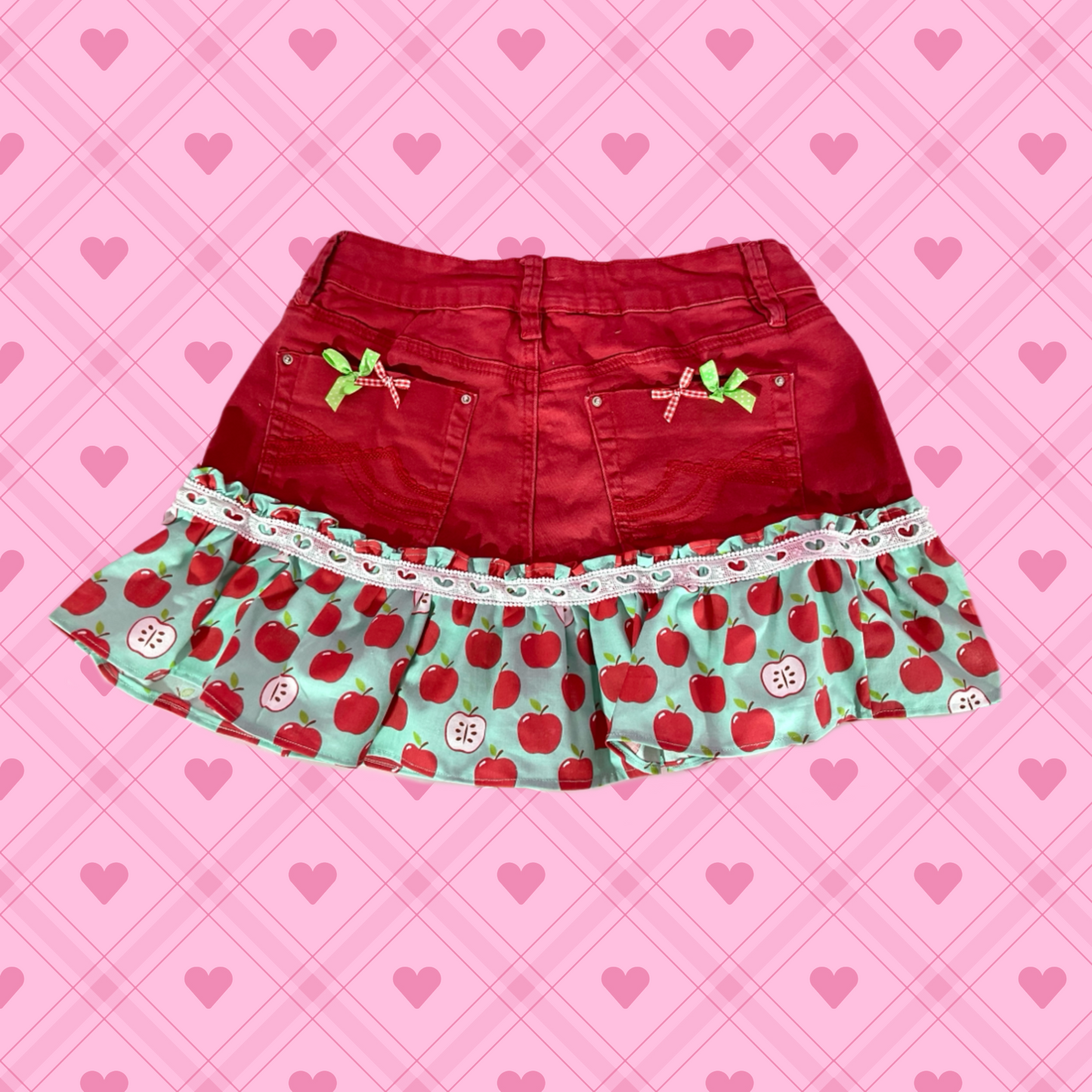 Usahana Apple upcycled denim skirt