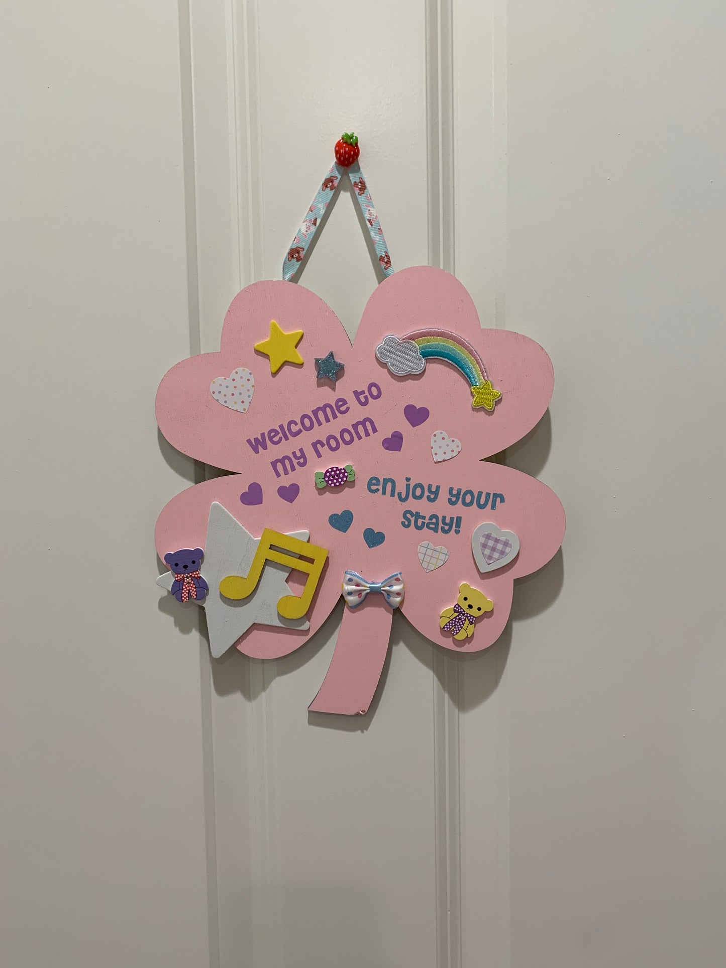 Welcome to my Room, Enjoy your Stay~ clover room sign