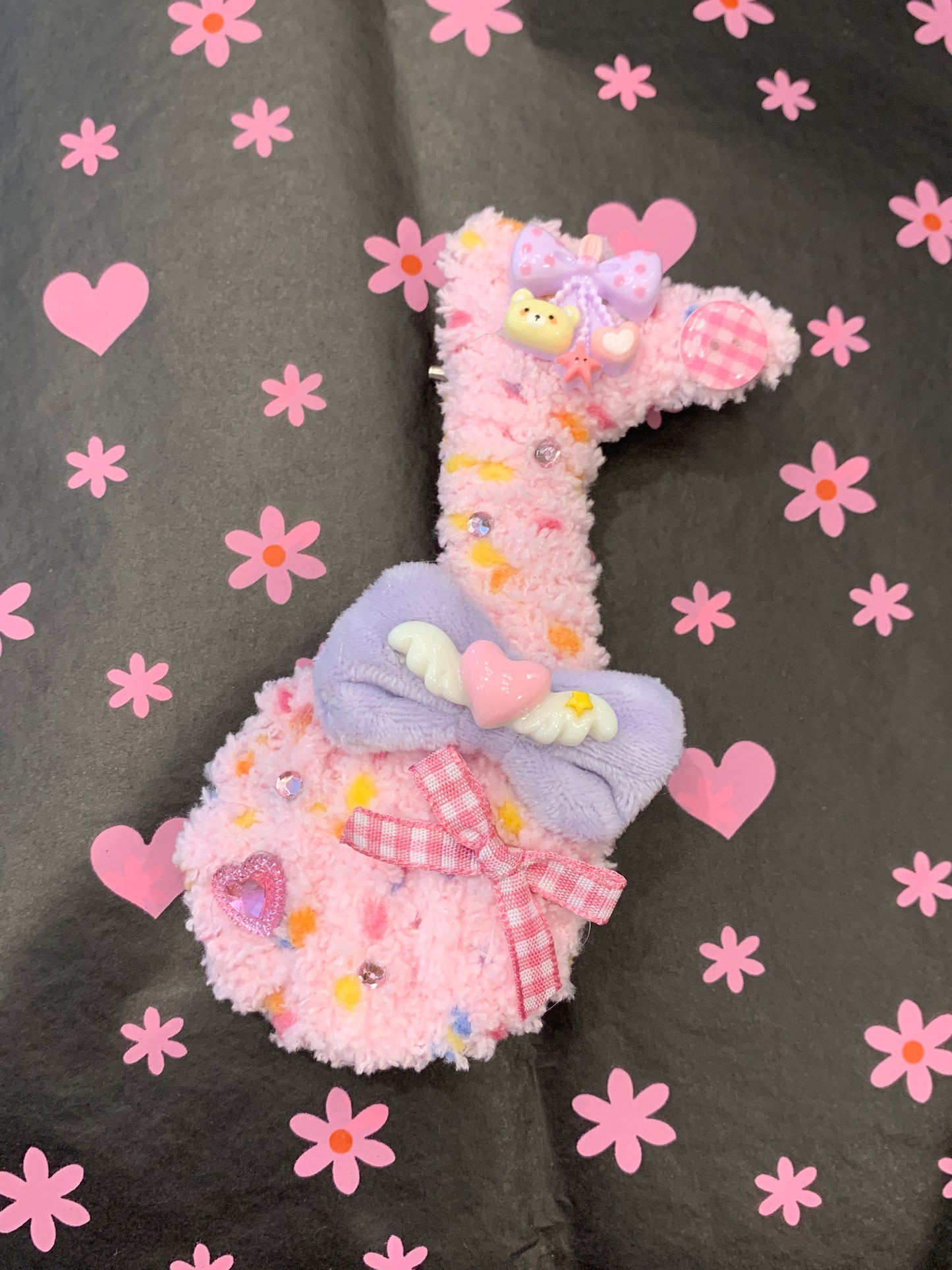 Glittering Sweet Angel Music Note 2-way clip