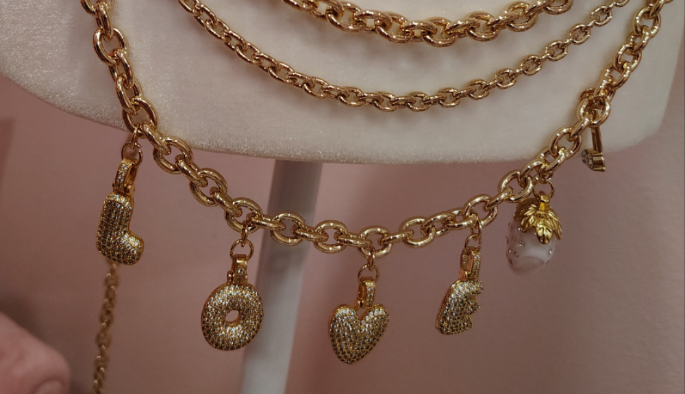 Sparkling Gal's Heart chain belt