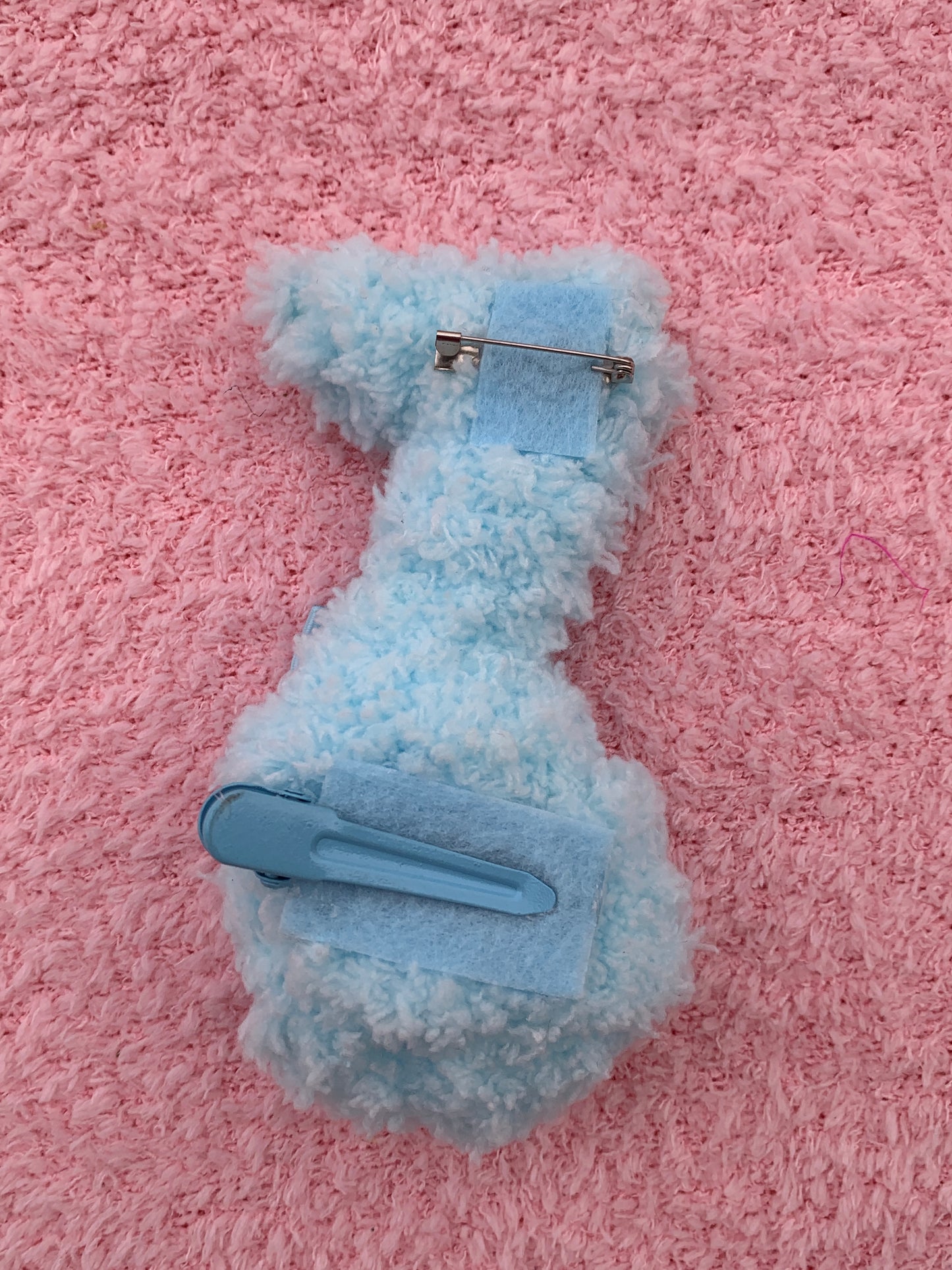 Fancy Deer Blue Fuzzy Note Clip