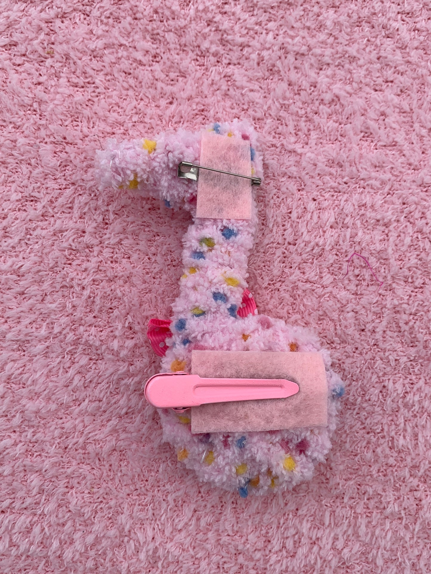 Fancy Deer Pink Fuzzy Note Clip