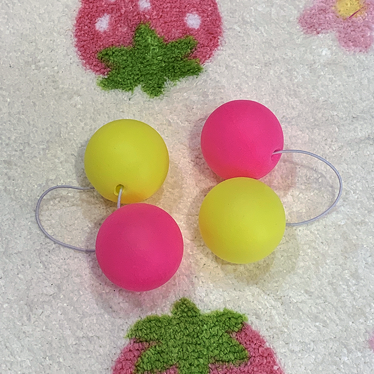 Bright Light Pink x Bright Yellow Hair Bobbles