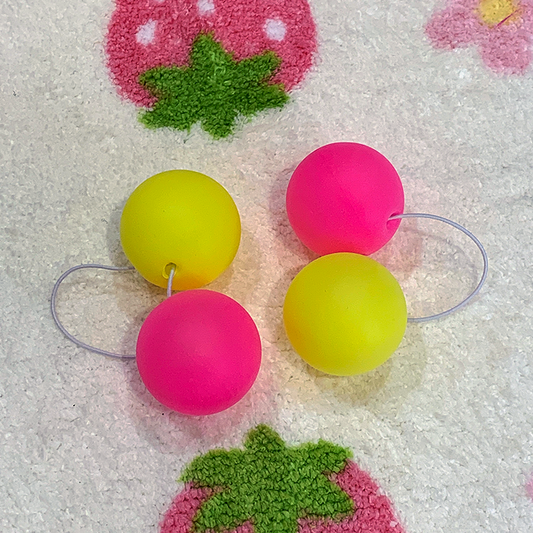 Bright Light Pink x Bright Yellow Hair Bobbles