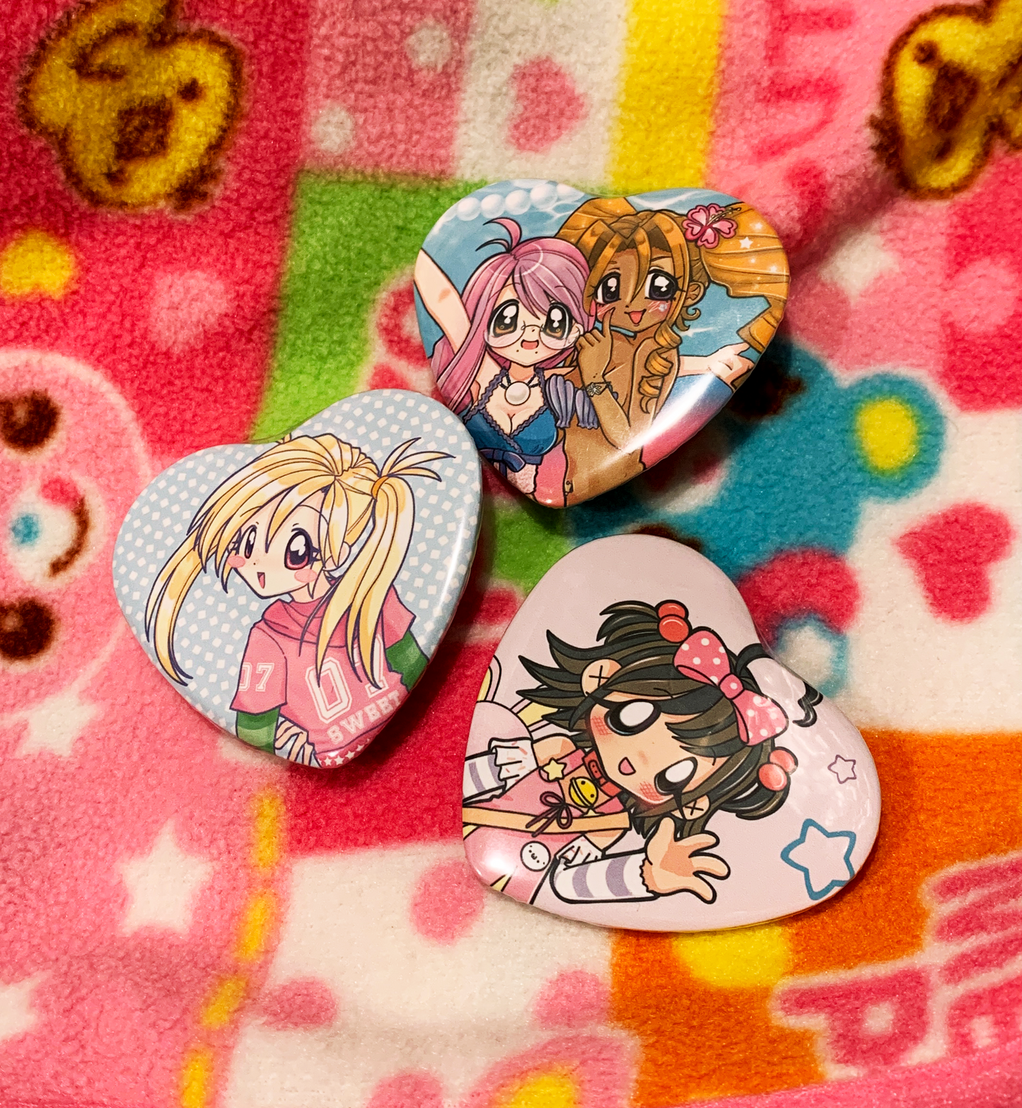 Shoujo Heart Shaped Button
