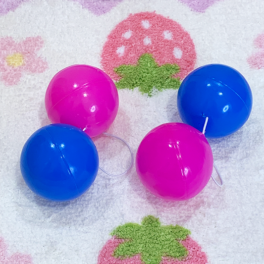 Hot Pink x Dark Blue Toy Ball Hair Bobbles