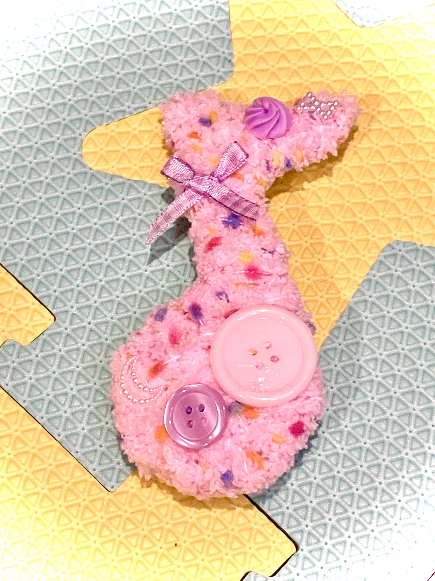 Purple Loves Pink Fuzzy Note Clip