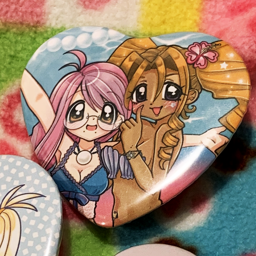 Shoujo Heart Shaped Button