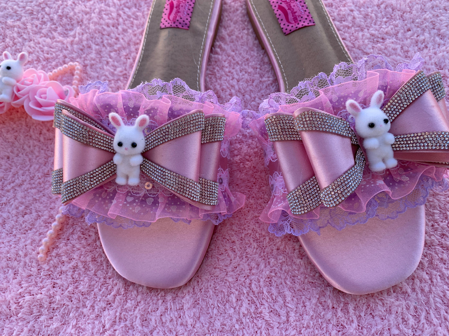 Jelly Bunny Hime Slides & Headband set - Size 10 US women