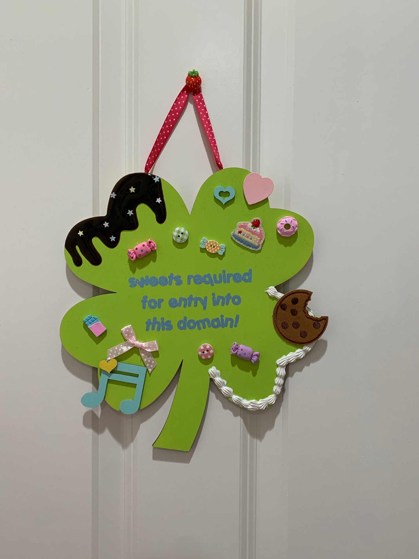Sweets Required! Green Room Sign