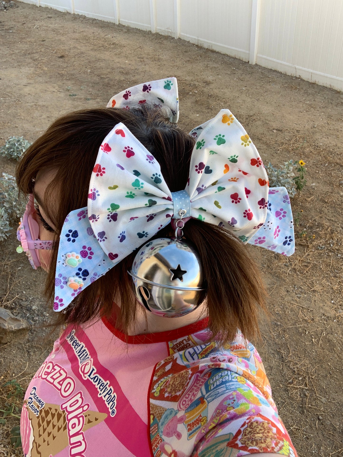 Rainbow Paw Giant Bell Twintail Clips