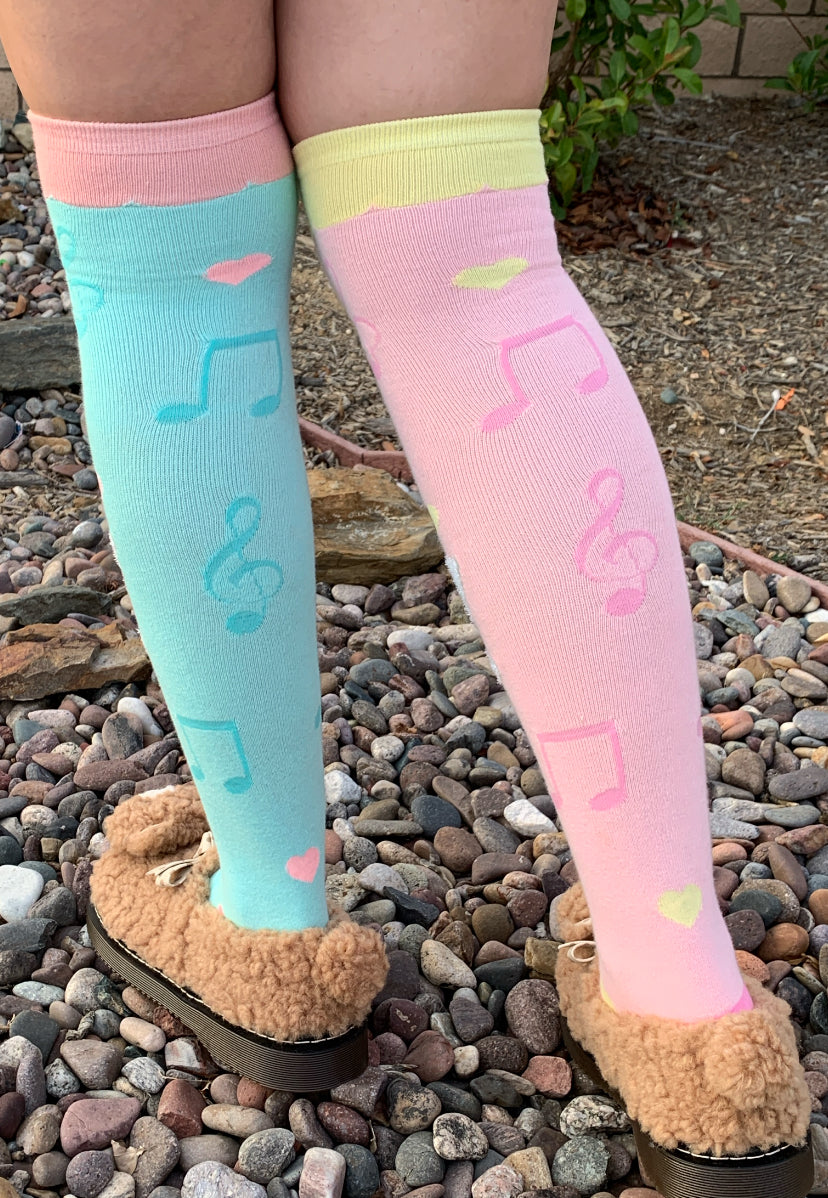 Creature Loves Music Over Knee Socks