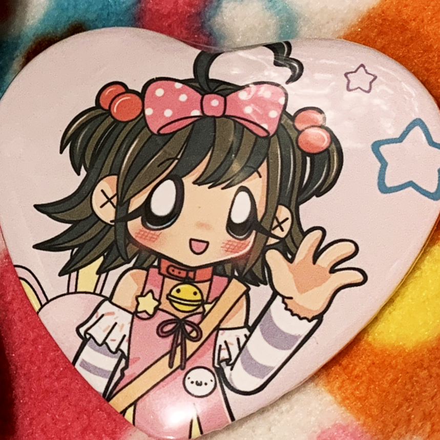 Shoujo Heart Shaped Button