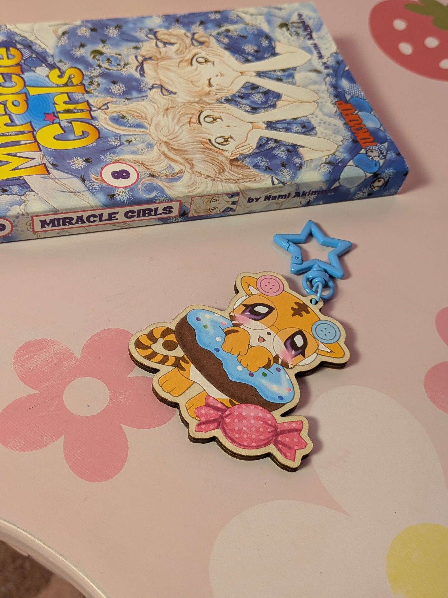 Purin wooden keychain