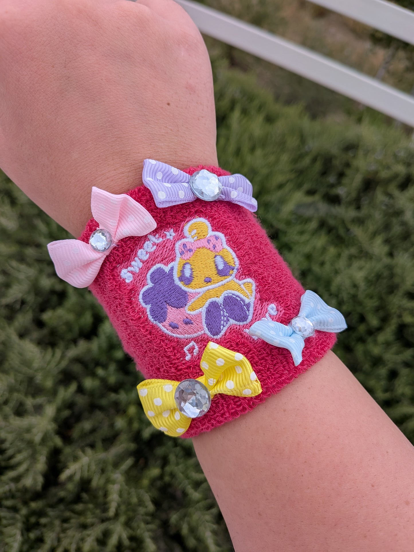 Sweet Love embroidered sweatband