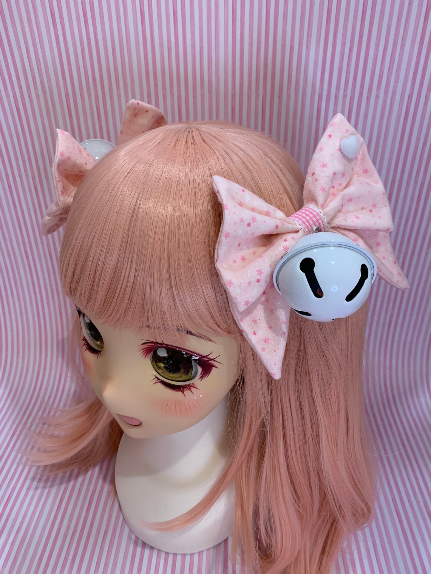 Pinkā”Messenger! Small Bell Twintail Clips