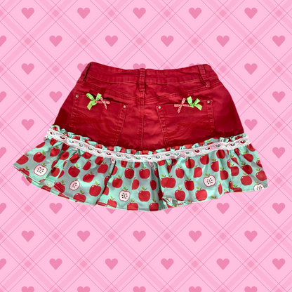 Usahana Apple upcycled denim skirt