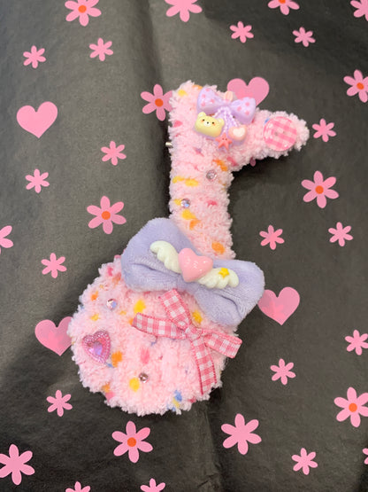 Glittering Sweet Angel Music Note 2-way clip