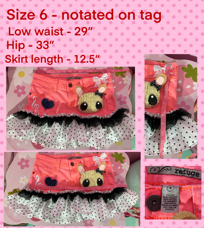 Dottie Bunny upcycled denim skirt