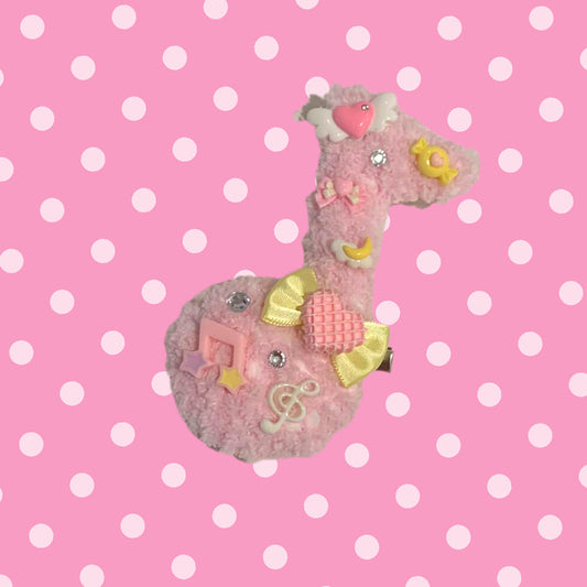 Angelfood Cake Fuzzy Music Note 2-way clip