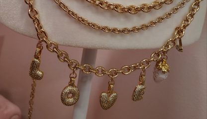 Sparkling Gal's Heart chain belt