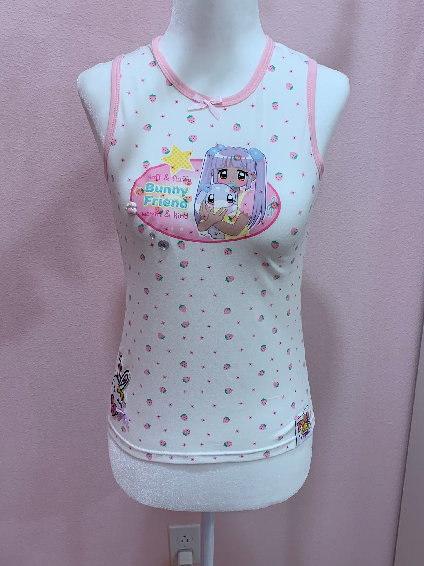 Print Test Shirt - Bunny Friends - Size XS/S