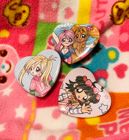 Shoujo Heart Shaped Button