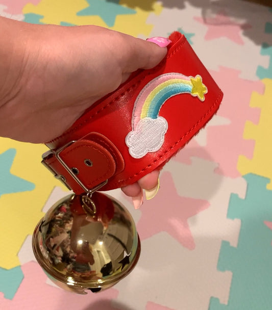 Rainbow Red Giant Bell Collar