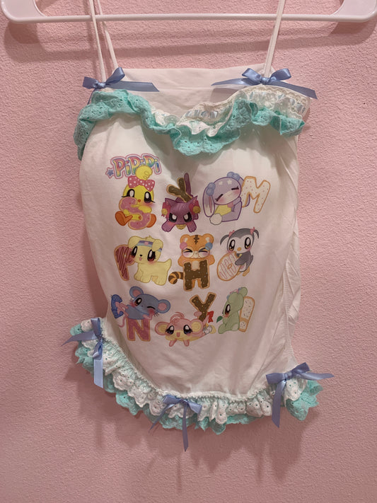 Symphony Donuts Ruffle Tank Size S/M