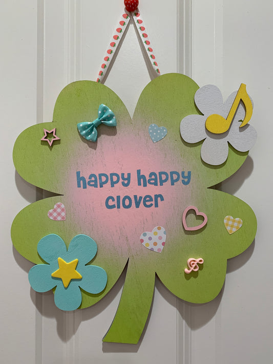 Happy Happy Clover Room Sign
