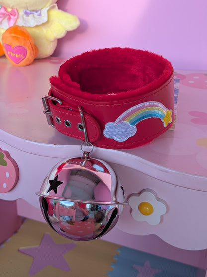 Rainbow Red w/ Silver Bell Collar