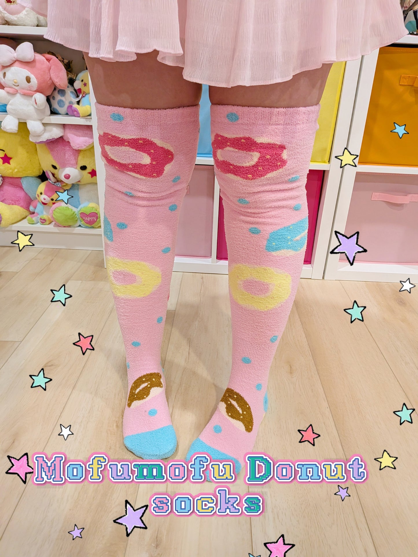 Mofumofu Donut Over the Knee Socks