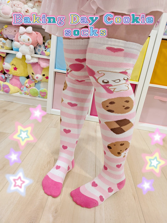 Baking Day Cookie Over the Knee Socks