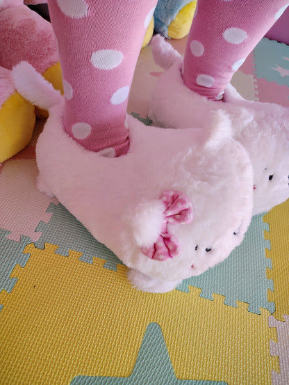 Kaomoji Kitty Slippers
