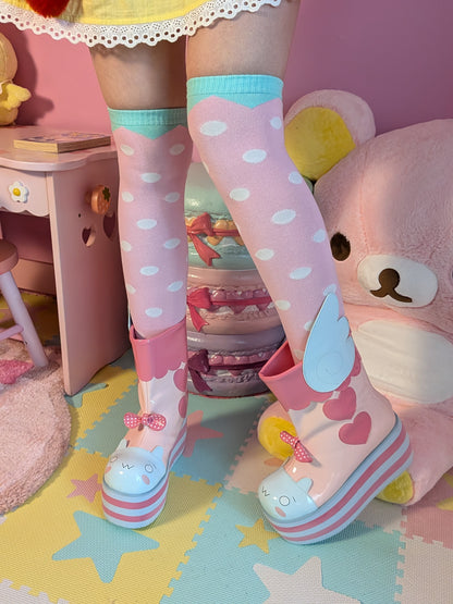 Sweetie Strawberry Dots v.2 Over the Knee Socks