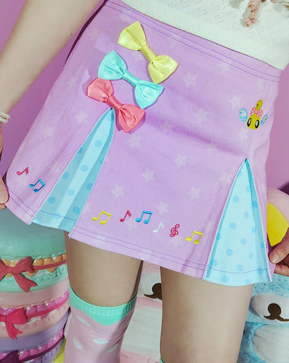 Happy Party Dot denim miniskirt