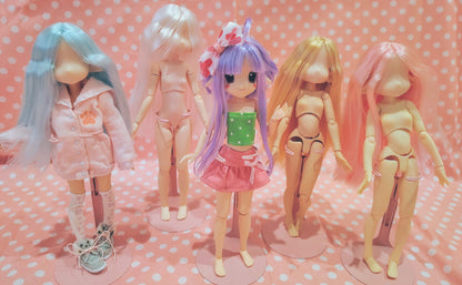 1/6 Blank Rooted Vinyl Doll Head