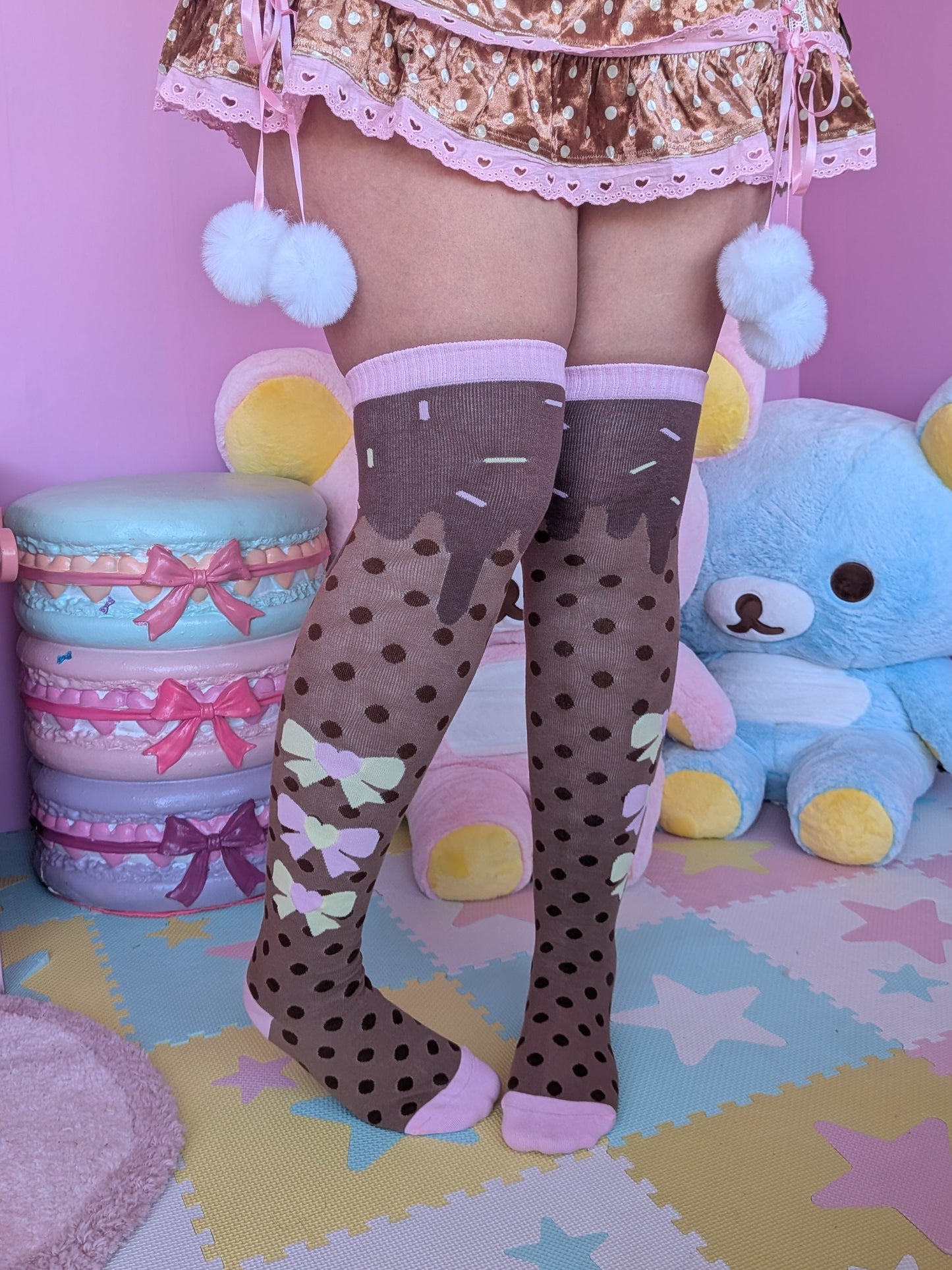 Choco Dipped Dots otk socks