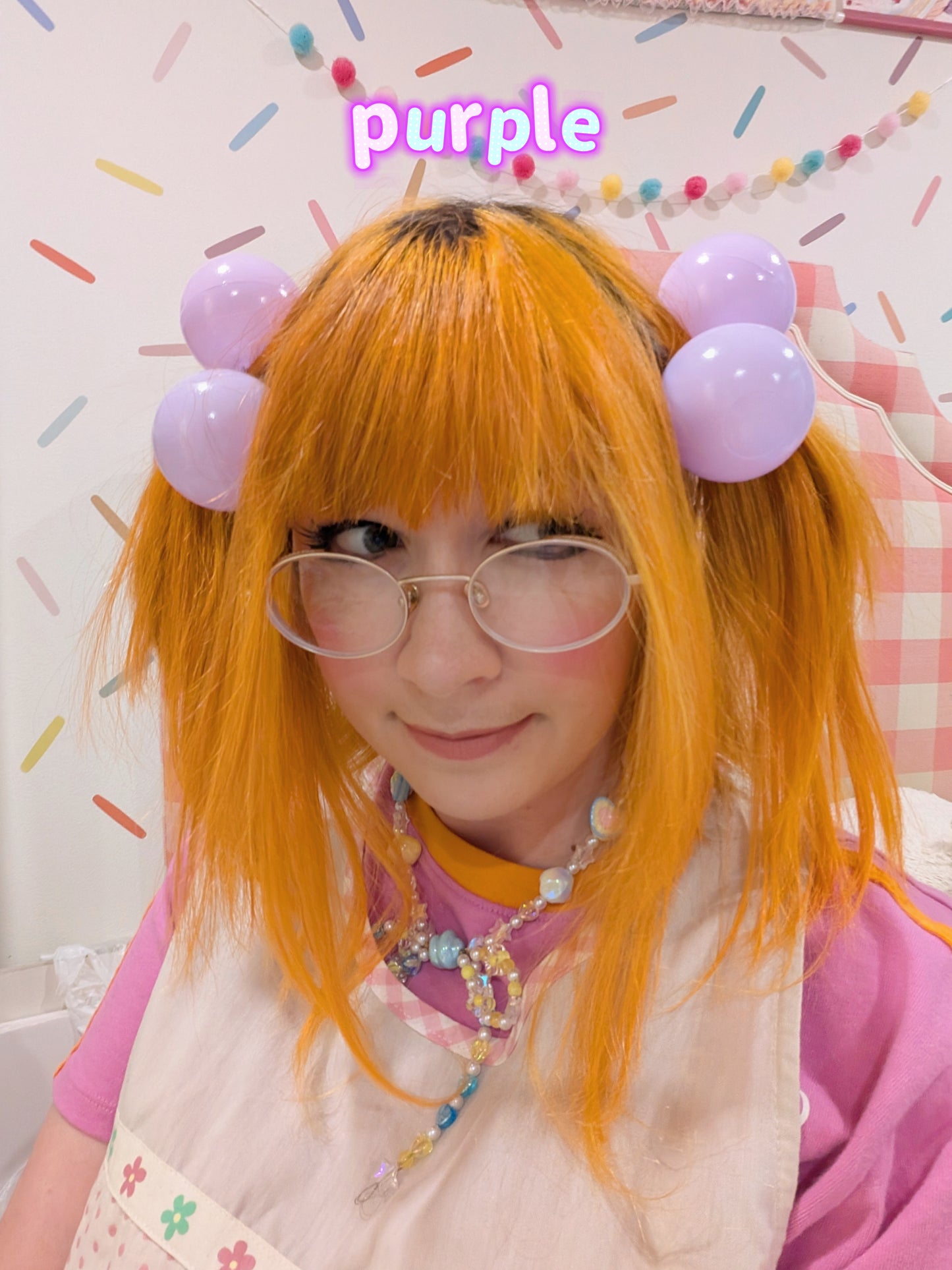 Purple Toy Ball Hair Bobbles