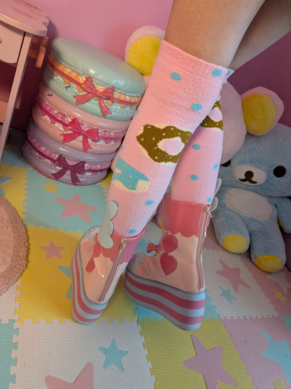 Mofumofu Donut Over the Knee Socks