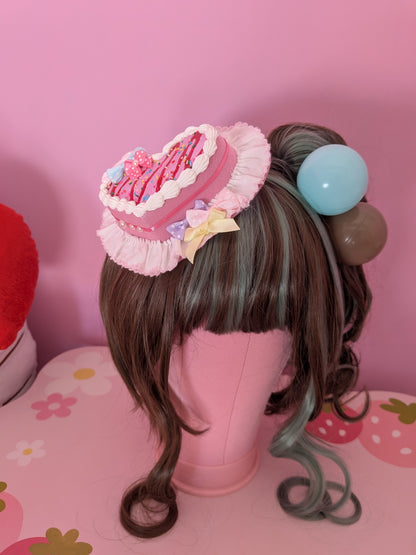Happy Heart cake mini hat