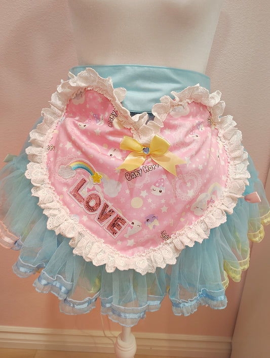 Baby Hoppechan heart half apron