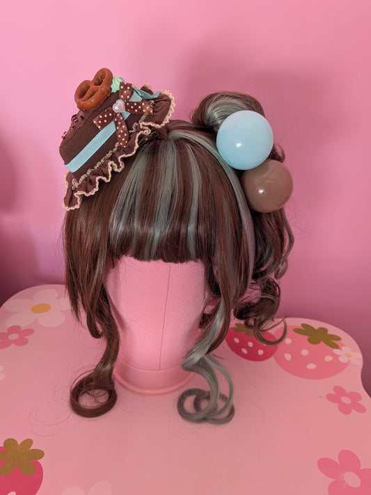 Mint Choco wig + Cake hat