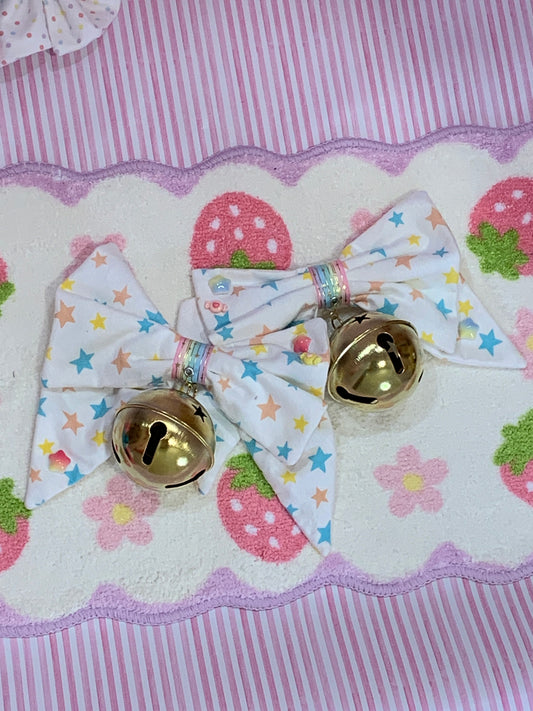 Soft☆Rainbow~ Big Bell Twintail Clips