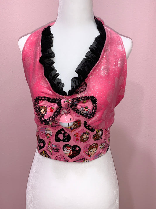 Girls Pop Love halter top